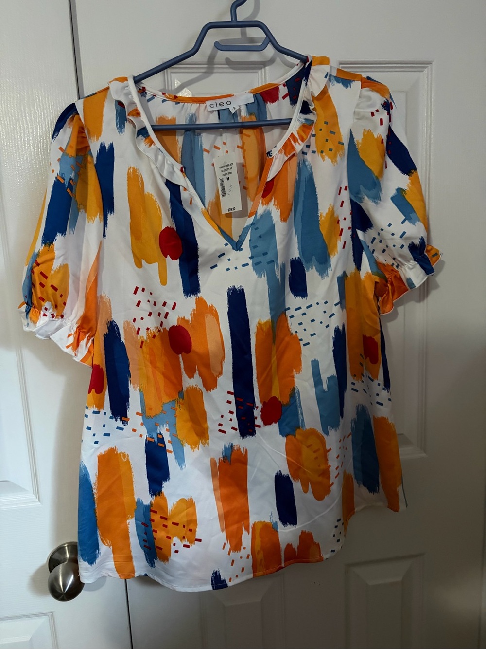Cleo Abstract Floral Print Blouse – NWT – Size M